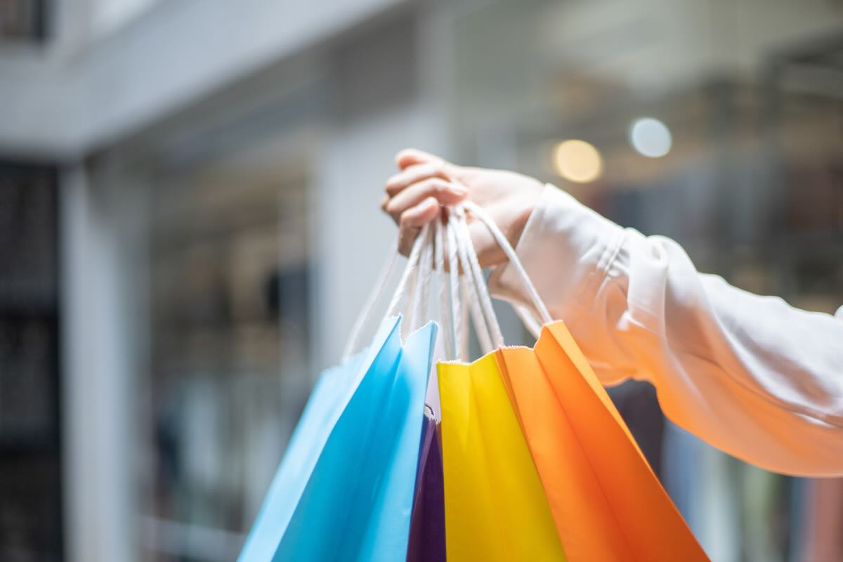 sacchetti colorati shopping