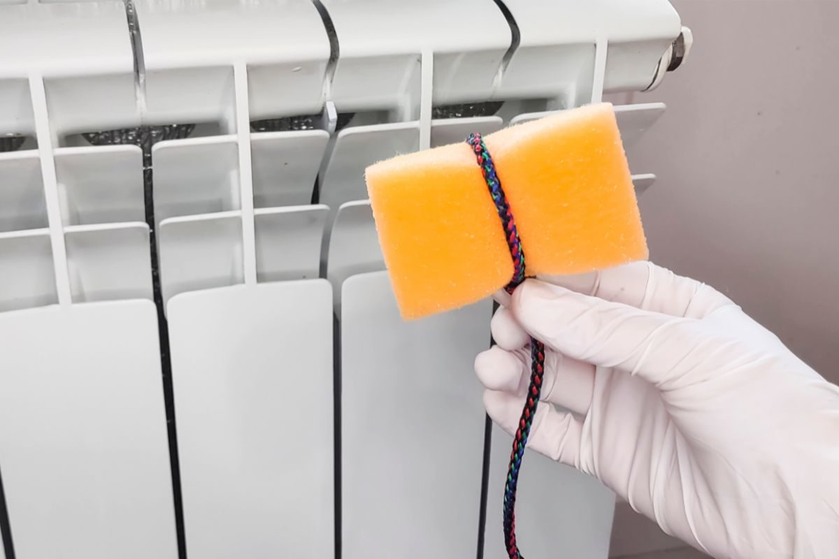 metodo della spugna per pulire i termosifoni