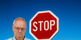 uomo arrabbiato, stop