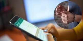 chat di whatsapp, manette