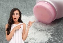 donna stupita e borotalco