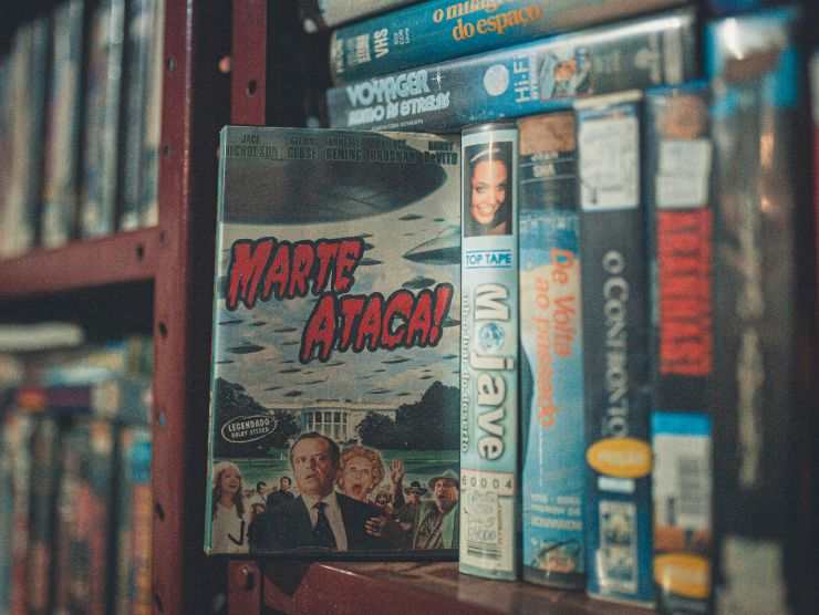 insieme di videocassette