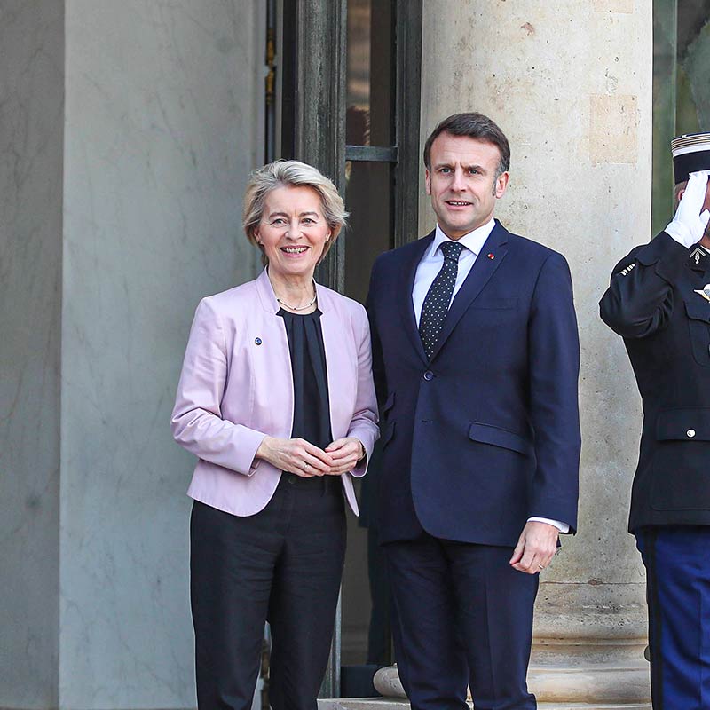 Macron accoglie von der Leyen all'Eliseo - 17/02/2025