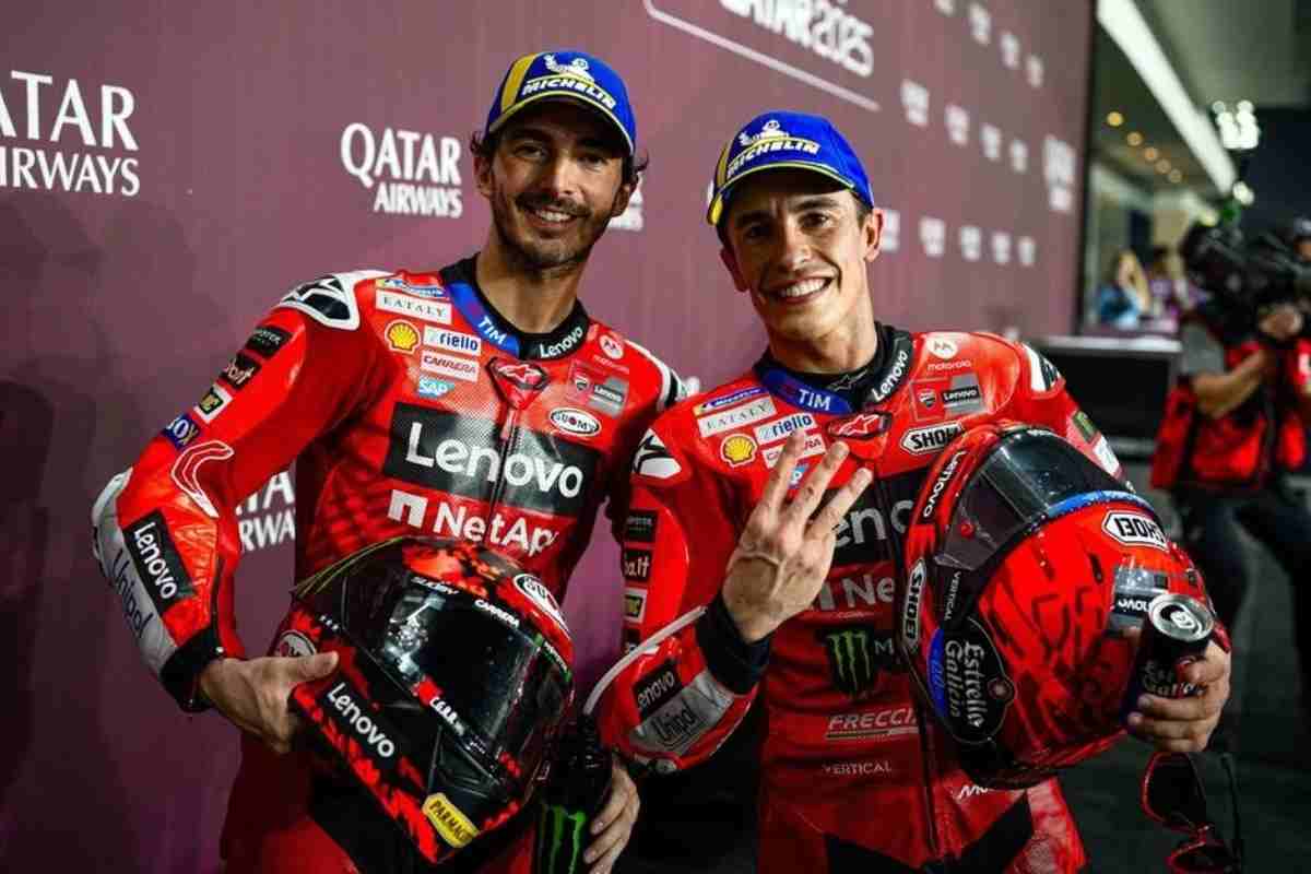 Bagnaia e Marquez in uno scatto di inizio anno