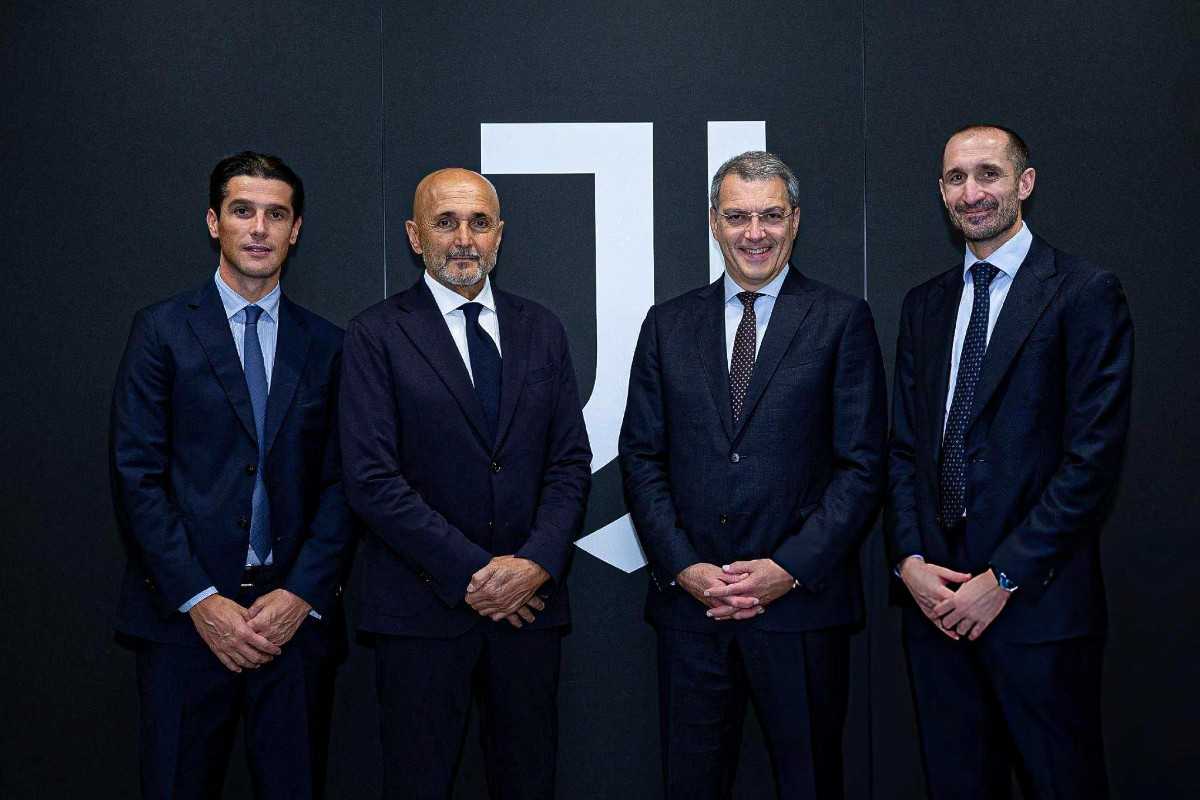 La dirigenza della Juve con Luciano Spalletti