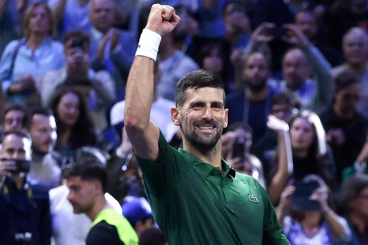 Novak Djokovic esulta ad Atene