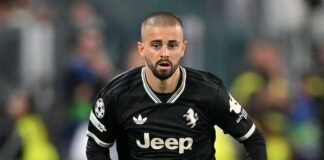Edon Zhegrova in azione in maglia Juve