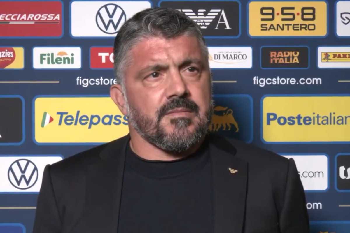 Gennaro Gattuso in zona mista