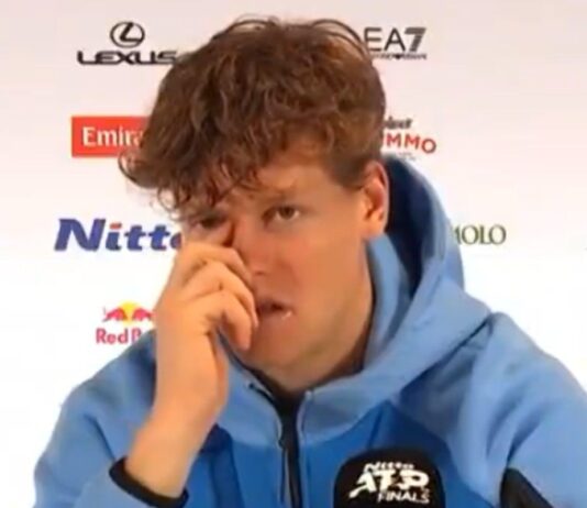 Jannik Sinner in conferenza stampa