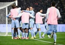 Esultanza dei giocatori della Juventus