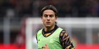 Paulo Dybala in un pre-gara