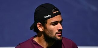 Berrettini, annuncio improvviso: brividi nel mondo dello sport Matteo Berrettini in campo