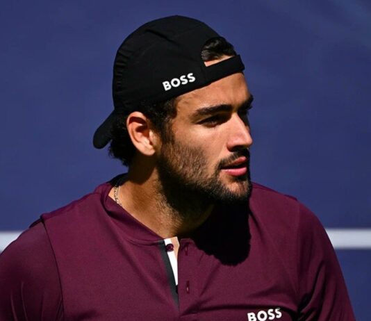 Matteo Berrettini in campo
