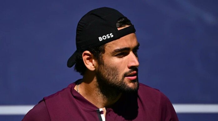 Matteo Berrettini in campo
