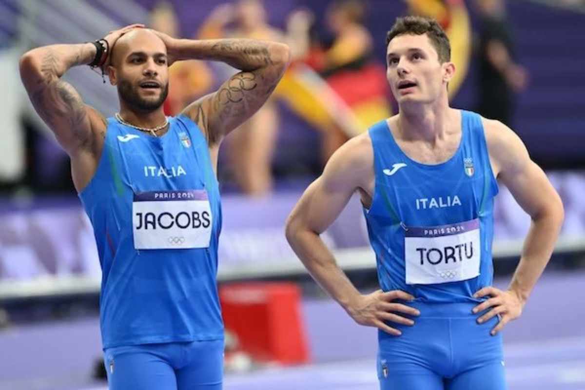 Jacobs e Tortu insieme al traguardo