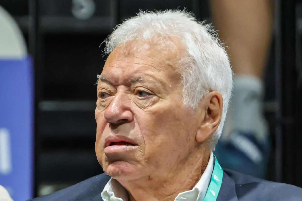 Nicola Pietrangeli in uno degli ultimi match a cui ha assistito dal vivo