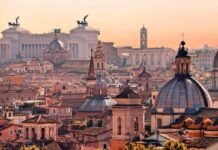 Una vista della città di Roma