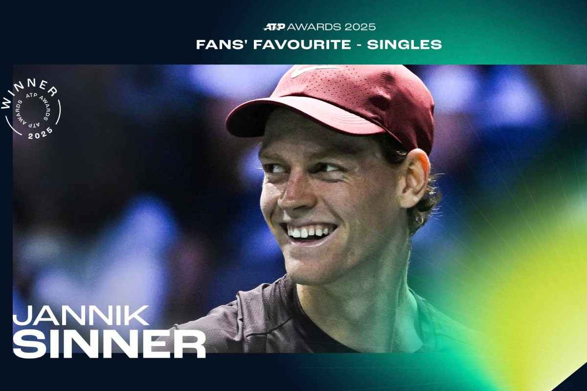 Jannik Sinner, arriva il premio ufficiale