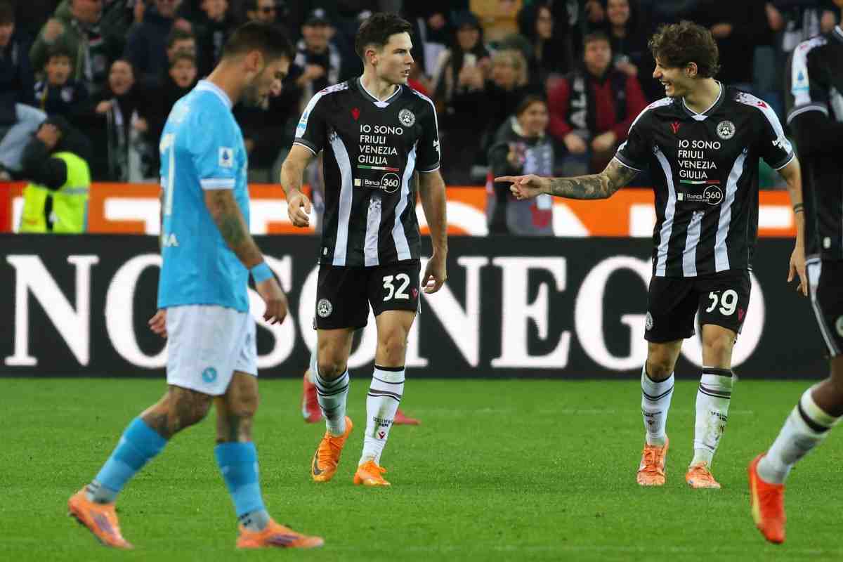 Una fase di Udinese-Napoli