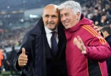 Spalletti e Gasperini sorridenti