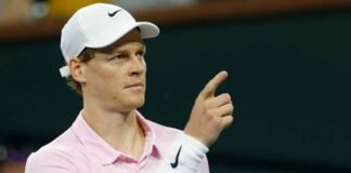 Jannik Sinner in campo