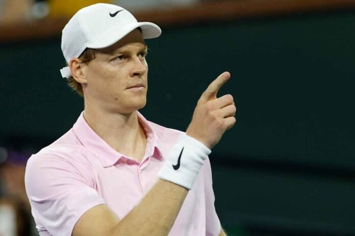 Jannik Sinner in campo