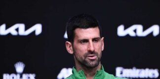 Novak Djokovic in conferenza stampa