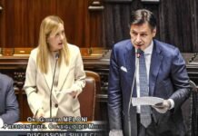 Meloni risponde ai banchi dell'opposizione citando le parole di Conte del 2020