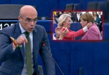 “Qui con la Merkel avete commesso una frode” ▷ Deputato ferma la plenaria a Strasburgo "Qui con la Merkel avete commesso una frode" ▷ Deputato ferma la plenaria a Strasburgo